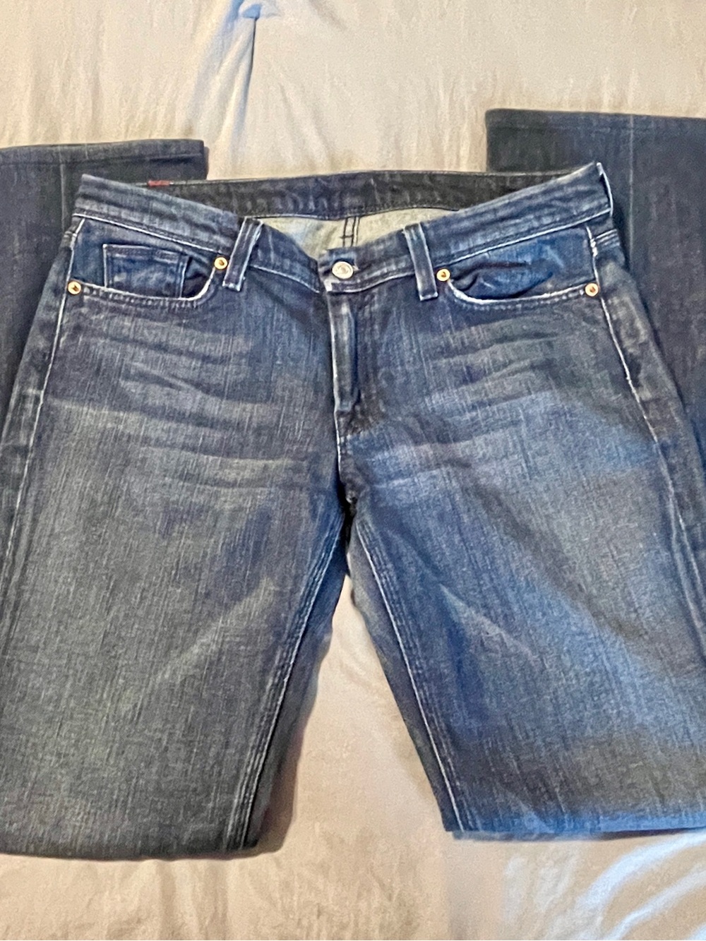 7 For All Mankind Women's Flynt Bootcut Jeans with Contrast Pocket Stitching - Picture 2 of 6